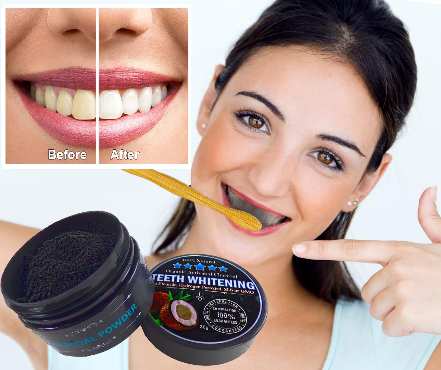 Dentifrice blanchissant au charbon actif