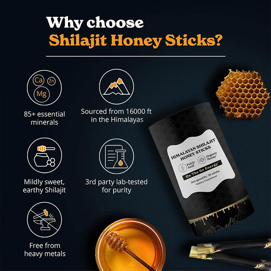 Himalayan shilajit honey sticks